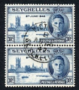 Seychelles SG151/151a Lamp on Mast in pair with normal Superb Cat 42.20 pounds