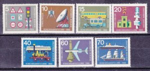 Germany 919-25 MNH 1965 Transportation Set Jet Plane Space Capsule Ship & Bus