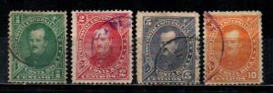 Costa Rica #16-19 Part Set  Used  Scott $17.00