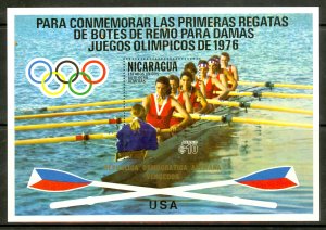 NICARAGUA 1976 DDR EAST GERMANY WINNERS Olympics Airmail SS Sc C906var MNH