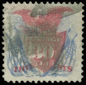 US SCOTT #121, Used-VF/XF-GEM, SCV $500, A Lovely Stamp from garyposner