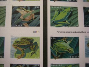 Scott 5395-8 or 5398b, Forever Frogs, Pane of 20, #B1111, MNH Booklet Beauty