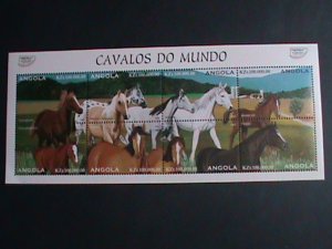 ANGOLA-1997 SC# 992- WORLD FAMOUS BEAUTIFUL HORSES -MNH SHEET VERY FINE-