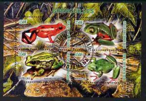 TCHAD CHAD SHEET USED WILDLIFE AMPHIBIANS FROGS