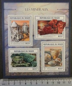 Niger 2016 minerals m/sheet mnh
