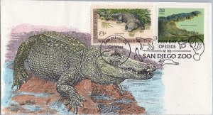 ZAYIX 1996 US 3105 FDC Hand Painted SMB Cachet Endangered American Crocodile