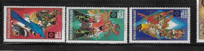 MADAGASCAR 1988BUTTERFLIES #862 - 867 MNH