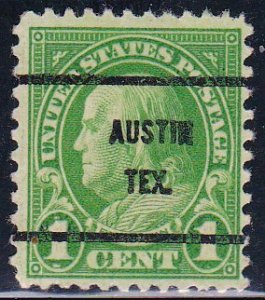 Precancel - Austin, TX PSS 632-61 - Bureau Issue