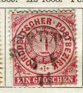 GERMANY; NORTHERN STATES 1860s early classic used 1g. value