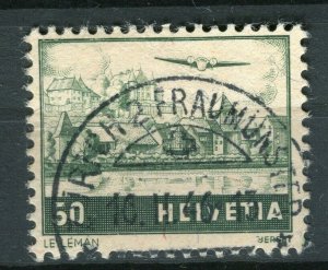 SWITZERLAND; 1941 early AIR Landscapes issue fine used 50c. value