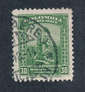 Colombia 1948 Scott C155  used - 30c, Pre-Columbian Monument