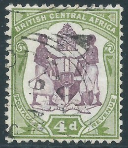 British Central Africa, Sc #47, 4d Used