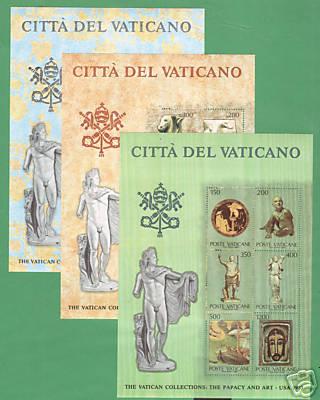 Vatican Sc 718-20 MNH. 1983 Art Collection, 3 S/S-s VF