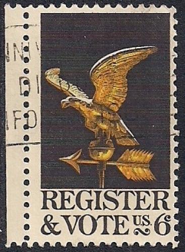 1344 6 cent Register & Vote VF used