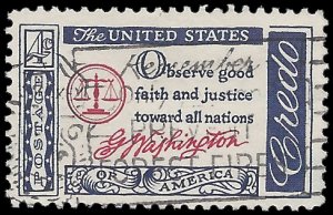 #1139 4c American Credo George Washington 1960 Used