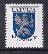 Latvia   #368b  1998   MNH   10s  Arms  Latgale   1998