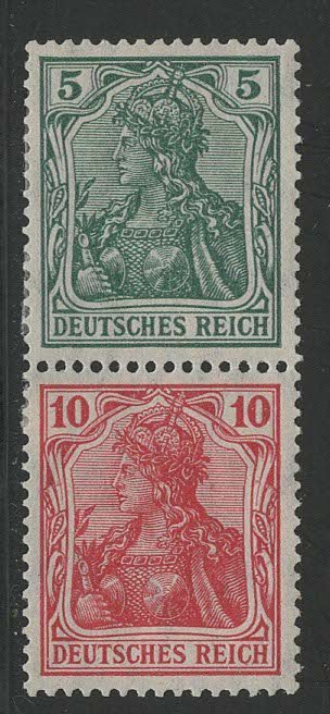 Germany Scott # 82, 83, mint hr, se-tenant, Mi# S4 IIac