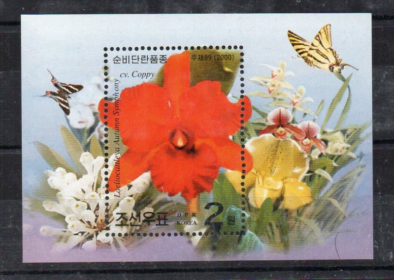 NORTH KOREA - 2000 - M/S - FLOWERS -