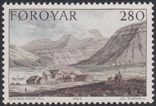 Faroe Islands 1985 MNH Sc 122 280o Skaeling by Edward Dayes
