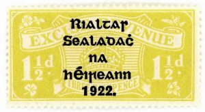 (I.B) Ireland Revenue : Excise Duty 1½d (Provisional Government OP)