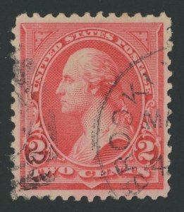 USA 251 - 2 cent Type II Unwmk Bureau - VF Used light duplex cancel