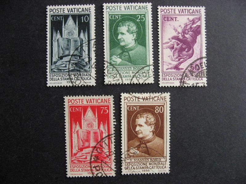 Vatican City, Sc 48-52 used, nice stamps, check them out! 