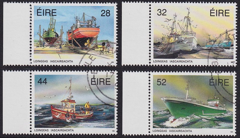 Ireland - 1991 - Scott #844-847 - used (CTO) - Fishing Boats