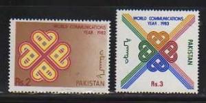 Pakistan MNH sc# 593-4 Communications 08CV $1.15