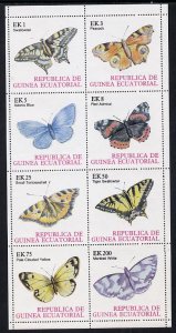 Equatorial Guinea 1977 Butterflies set of 8 unmounted min...