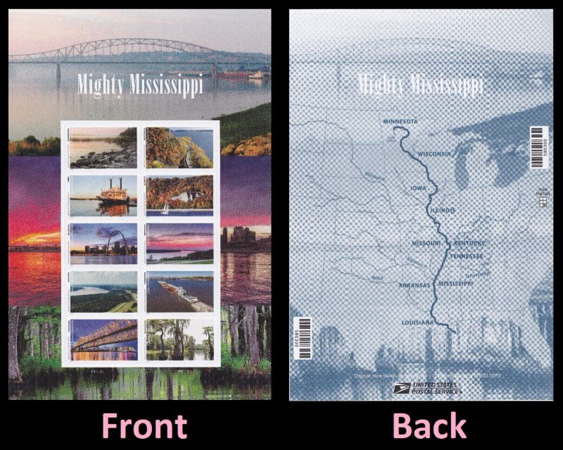 US 5698 Mighty Mississippi forever sheet (10 stamps) MNH 2022 