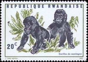 Rwanda 1970 Sc 359-366 Gorillas CV $13