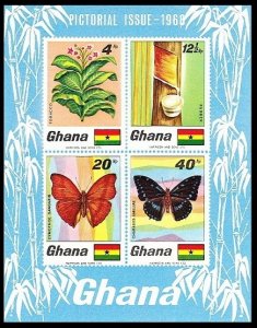 1968 Ghana 342-346/B31b Butterflies 11,00 €