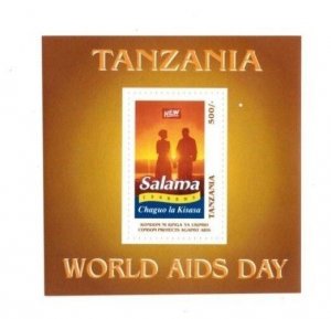 Tanzania 1997 - Worlds Aids Day - Souvenir Stamp Sheet - Scott #1590 - MNH