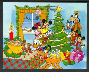 TURKS AND CAICOS ISLANDS 1983 Christmas Disney Souvenir Sheet Sc 602 MNH