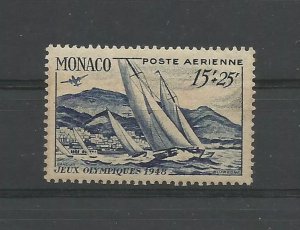 MONACO 1948 OLYMPIC GAMES 15f +25f BLUE Y/TELLIER: 25 MNH