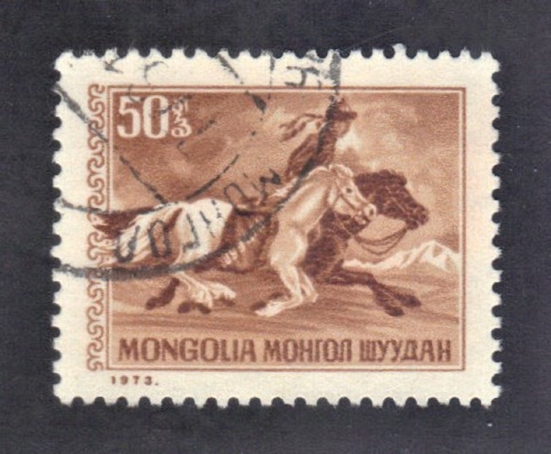 MONGOLIA SCOTT #715,  USED,  50m  1973