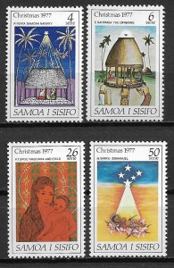 1977 Samoa 462-5 Christmas C/S MNH