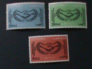 ​KUWAIT-1965 SC#278-80 INTERNATIONAL COOPERATION YEAR-MNH -VF LAST ONE