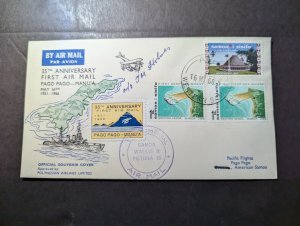 1966 Western Samoa Airmail Cover Apia to Pago Pago Samoa