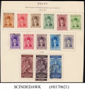 EGYPT - 1937 SCOTT#206-216 & 217-219 14V USED