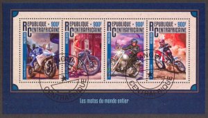 Central African Republic 2016 Motorcycles Sheet Used / CTO