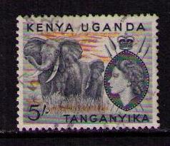 KENYA UGANDA TANZANIA Sc# 115 USED FVF Elephants QEII