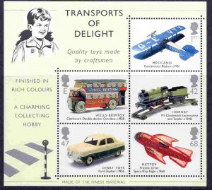 Great Britain # 2157a (SG MS2402) Transport Toys S/S (1) Mint NH