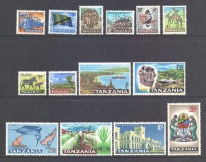 Tanzania Scott 5/18 - SG128/141, 1965 Pictorial Set MH*