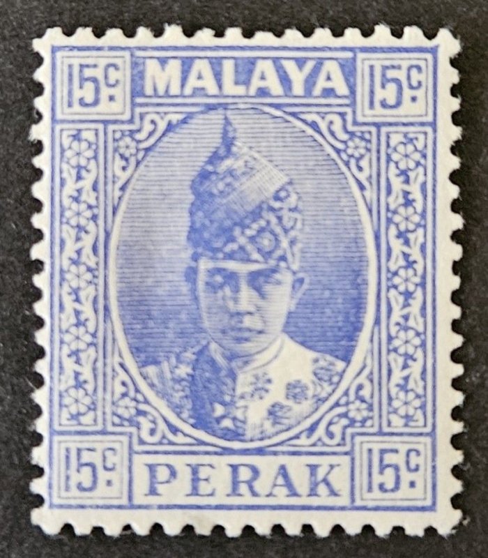 Malaya Perak 1938 SG114 MM 15c Sultan Iskandar full-face issue