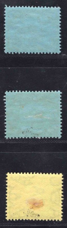 MOMEN: BRITISH SOLOMON ISLANDS SG #15-17 1908-11 MINT OG LH £200 LOT #66627