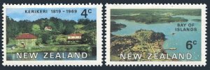 New Zealand 427-428, hinged. Michel 507-508. Early European settlements, 1969.