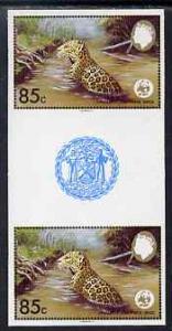 Belize 1983 WWF - Jaguar 85c (Jaguar in river) imperf int...