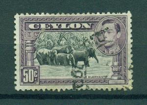 Ceylon sc# 286 used cat value $.25