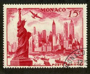 MONACO C20 MNG SCV $6.00 BIN $2.00 STATUE OF LIBERTY